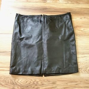 Genuine Leather Pencil Skirt